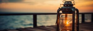 Lantern on beach image